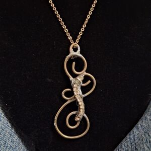 Artisan Gold Swirl Pendant Necklace